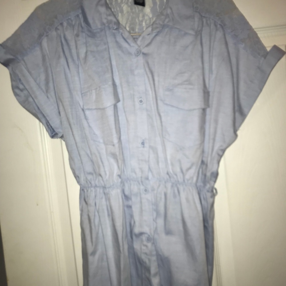 Light blue top